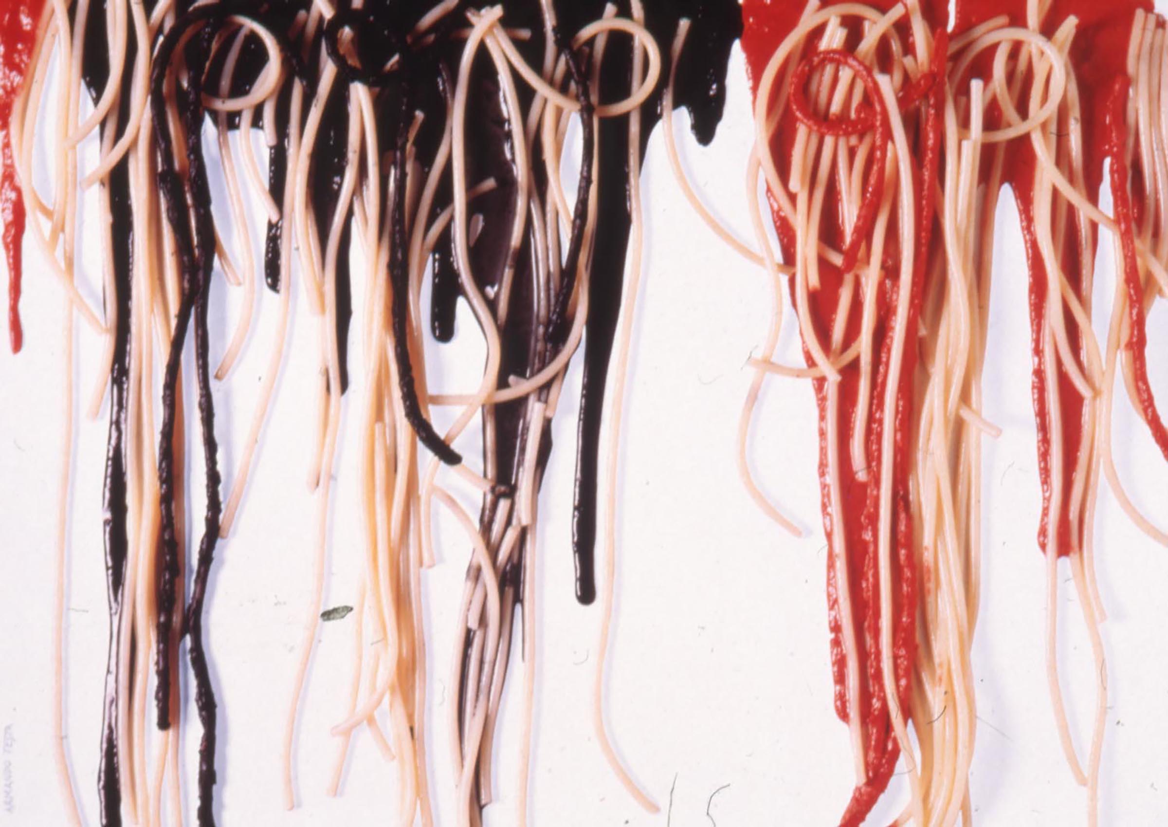 Armando Testa, Spaghetti su tela, 1991